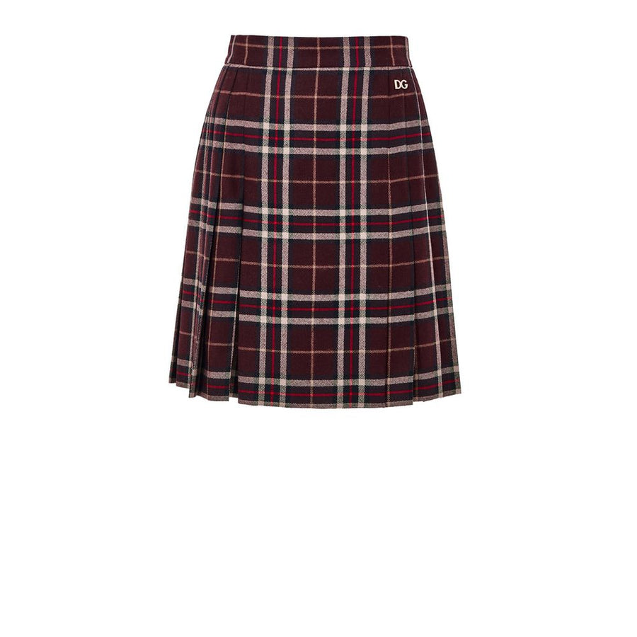 Bordeaux Wool Mini Skirt