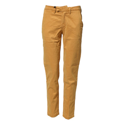 Beige Tapered Mid Waist Chino Casual Trouser Pants