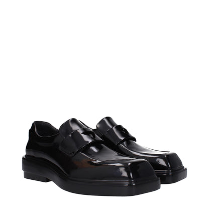 Black Leather Slip-On Loafers