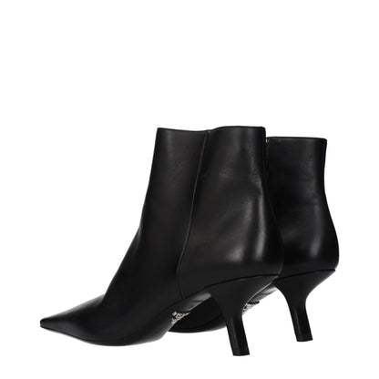 Black Leather Ankle Boots