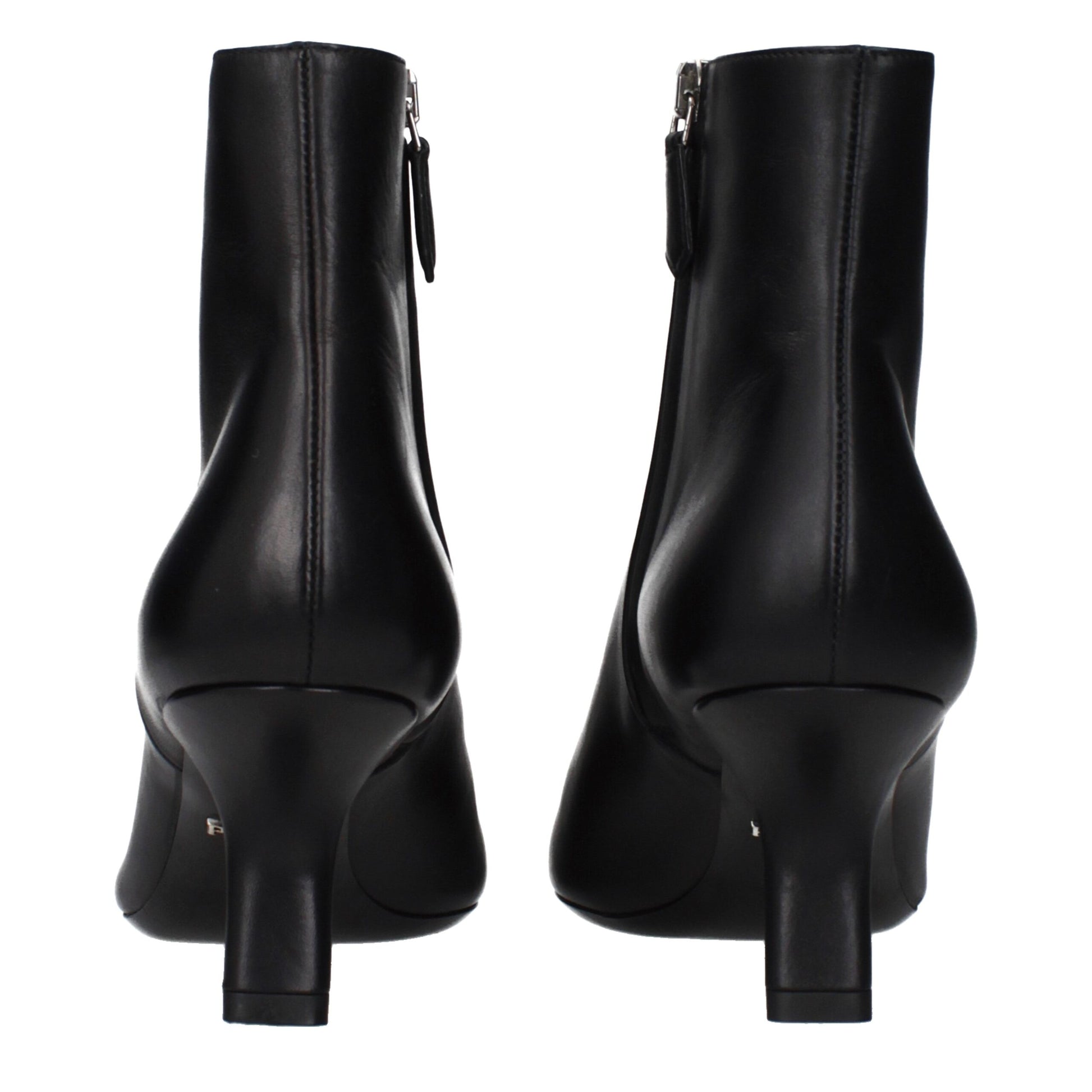 Black Leather Ankle Boots