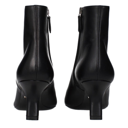 Black Leather Ankle Boots