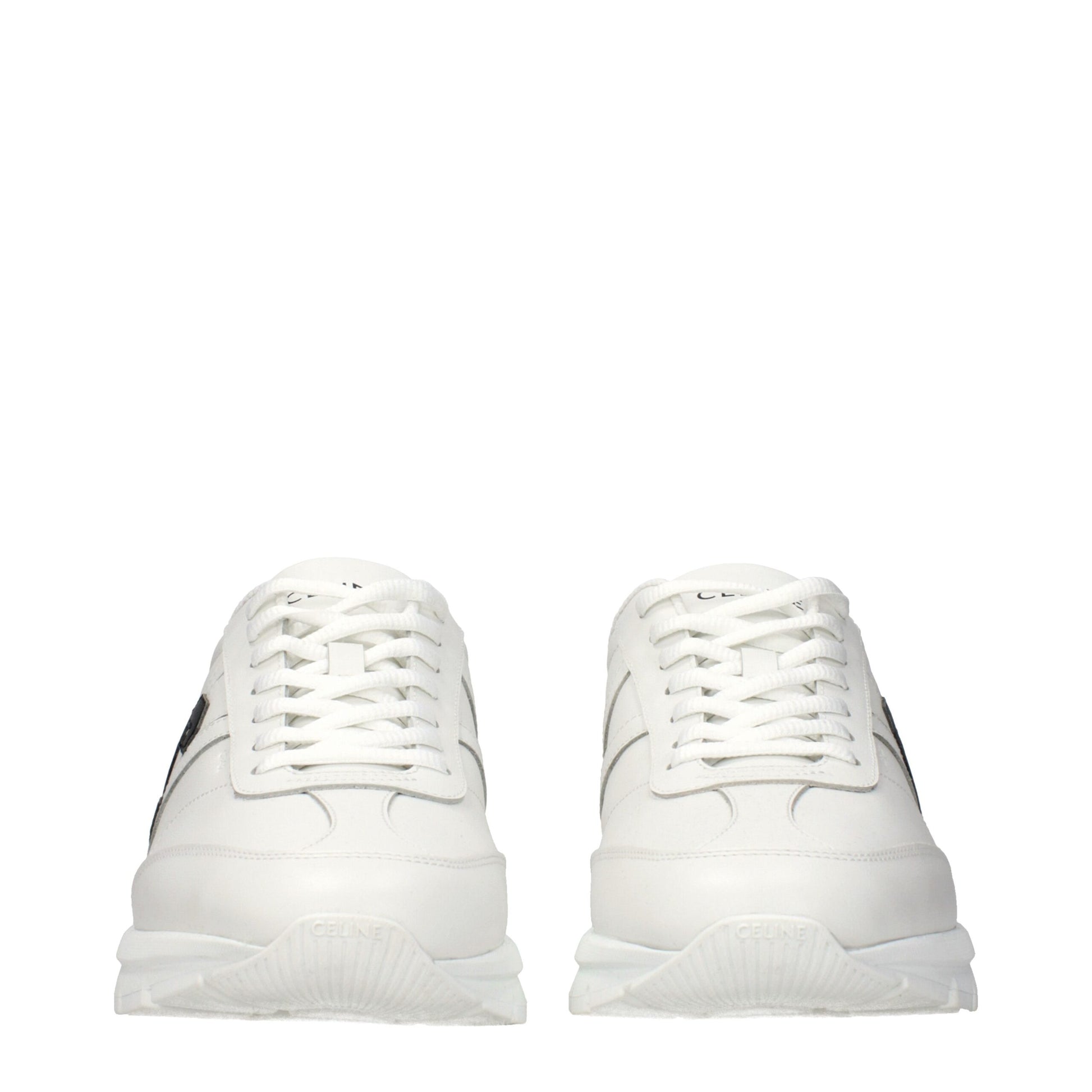 White Leather Athletic Sneakers