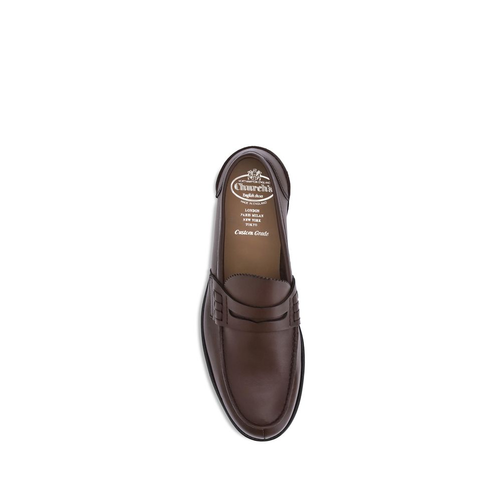 Brown Calf Leather Bos Taurus Slip-On Loafers