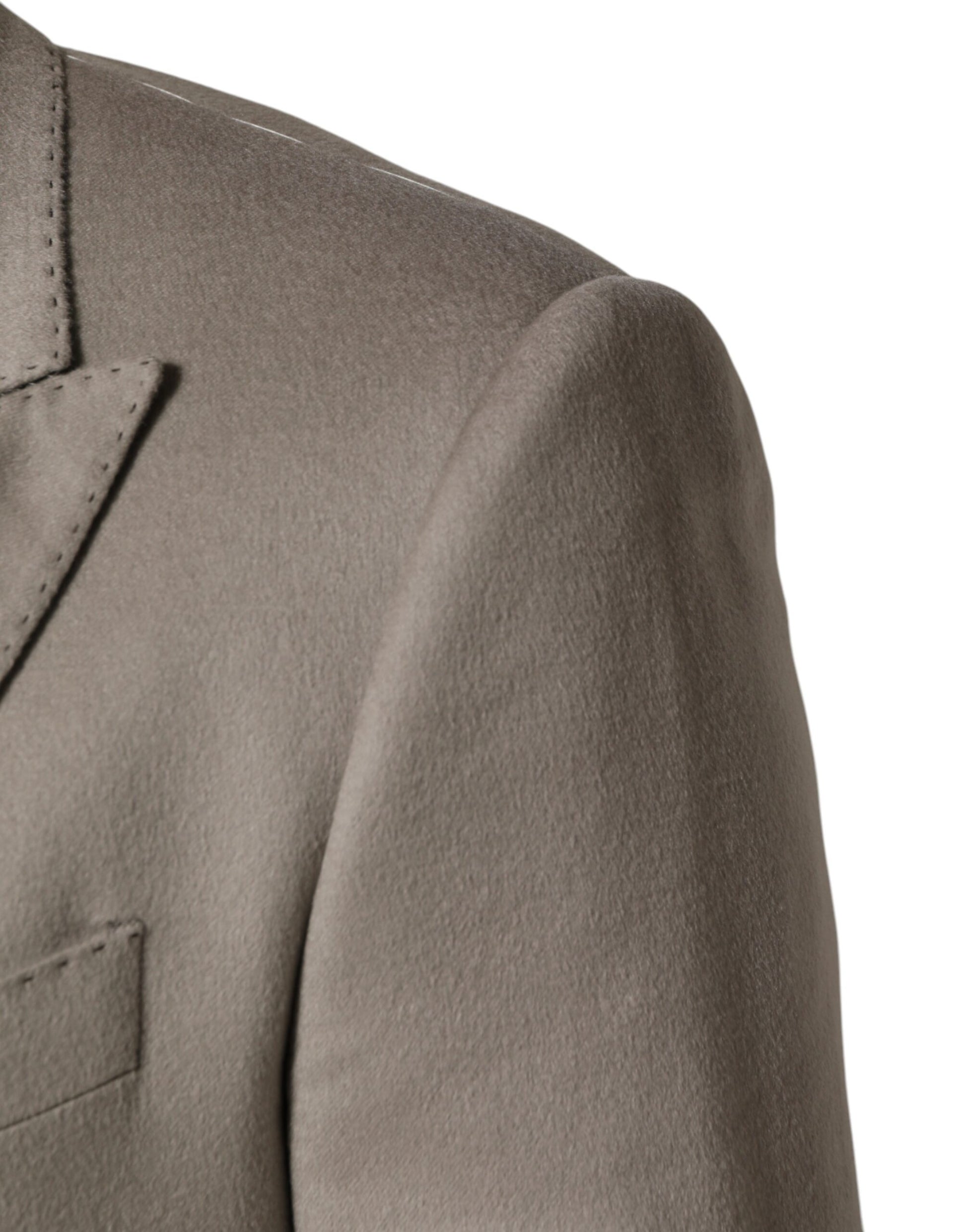 Gray Cashmere Single Breasted Jacket Blazer