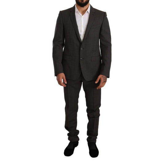 Black Virgin Wool Two-Piece Suit