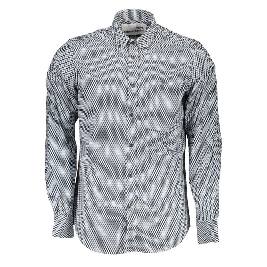 Blue Cotton Pattern Shirt