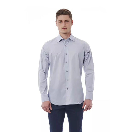 Gray Cotton Dress Shirt