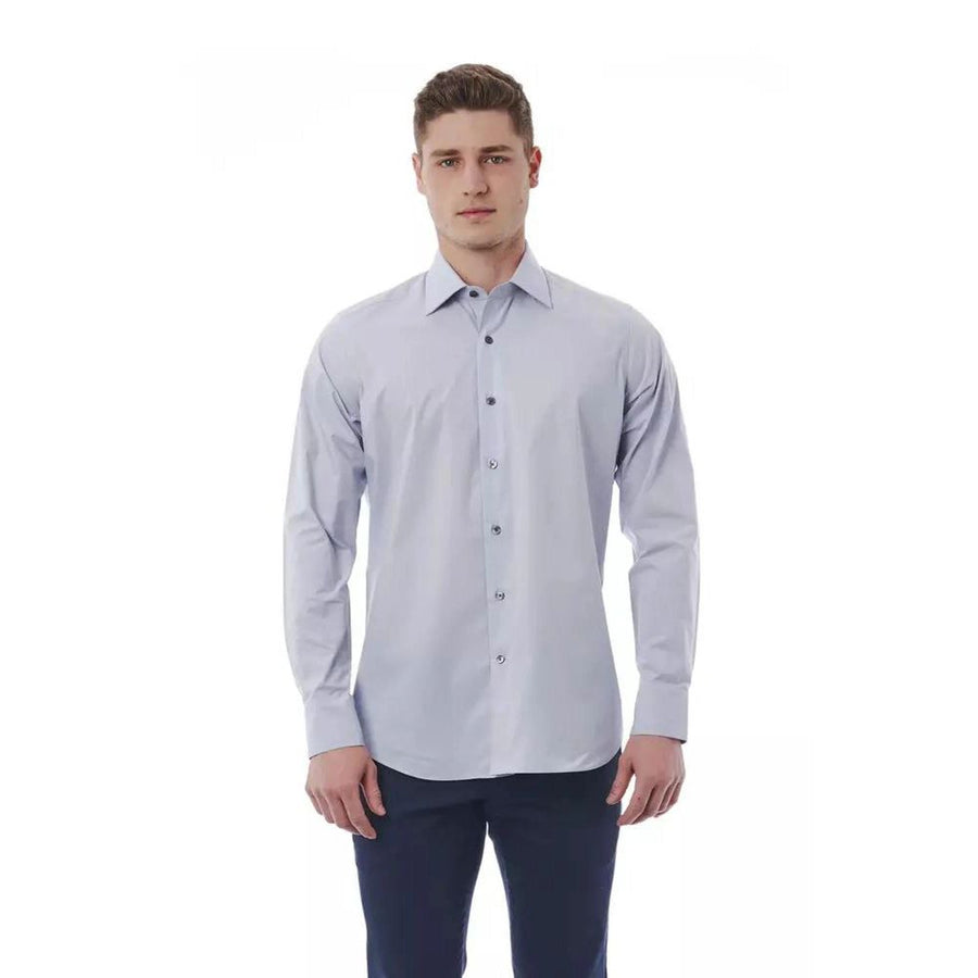 Gray Cotton Dress Shirt