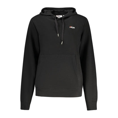 Black Cotton Women Hoodie