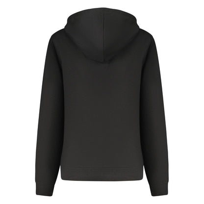Black Cotton Women Hoodie