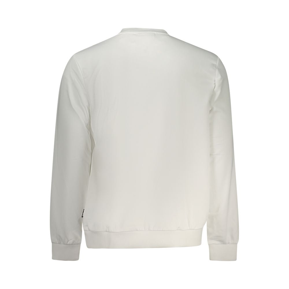 White Polyester Men Sweatshirt