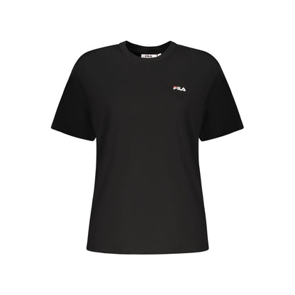 Black Cotton Women T-Shirt