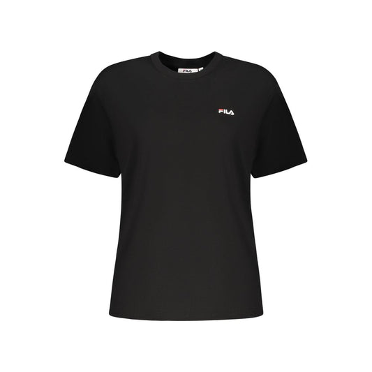 Black Cotton Women T-Shirt