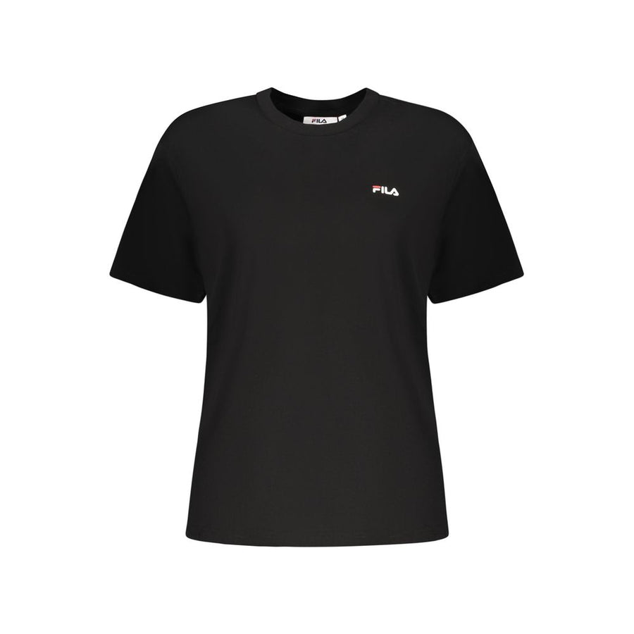 Black Cotton Women T-Shirt