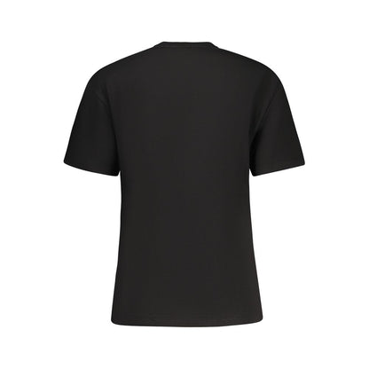 Black Cotton Women T-Shirt