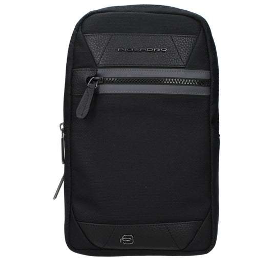 Black Fabric Crossbody Bag