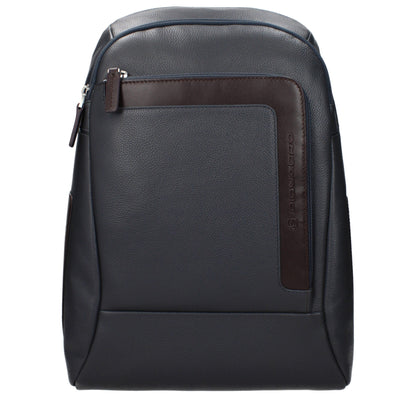 Gray Leather Backpack