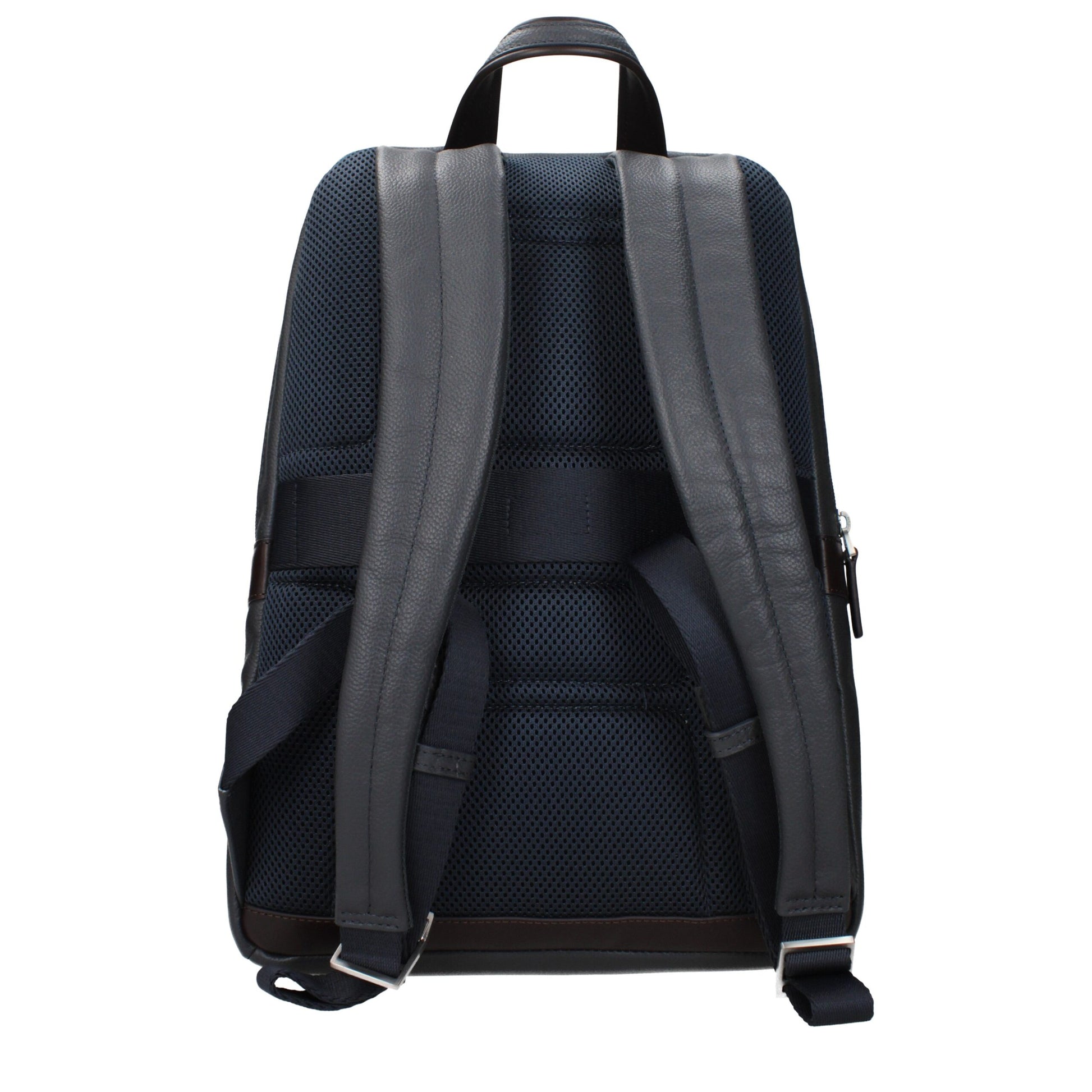 Gray Leather Backpack