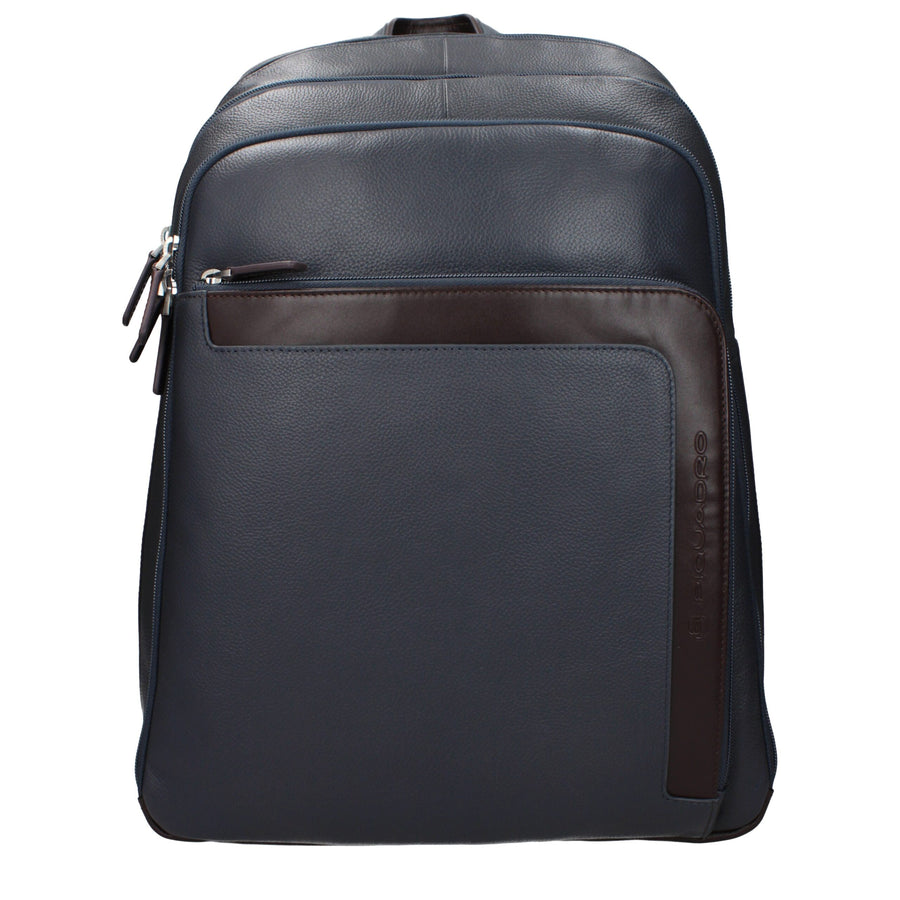 Gray Leather Backpack