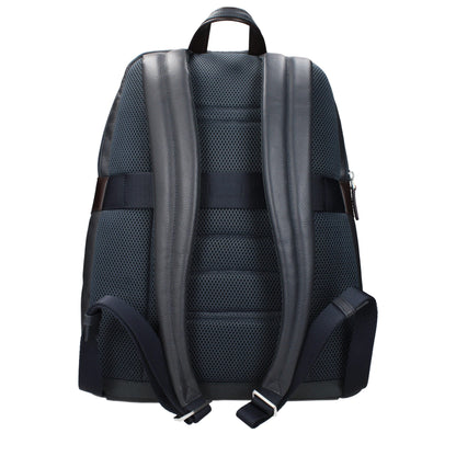 Gray Leather Backpack