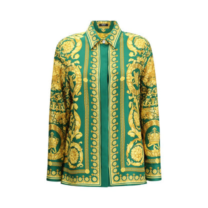Bicolor Silk Pattern Shirt