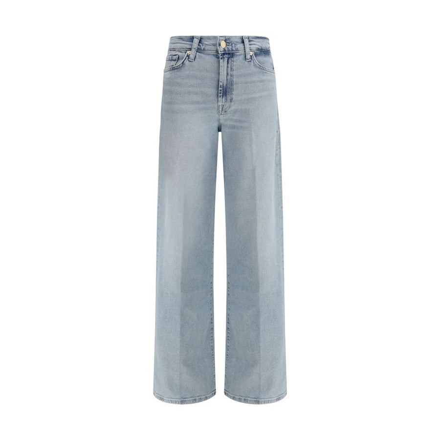 Light Blue Cotton Relaxed Fit Jeans